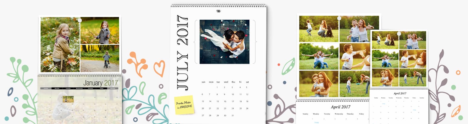 Make Your Own Personalized Custom Wall Photo Calendars - PrestoPhoto