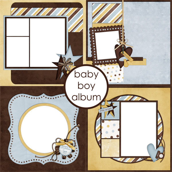 Photo Book Template - Baby Boy Album