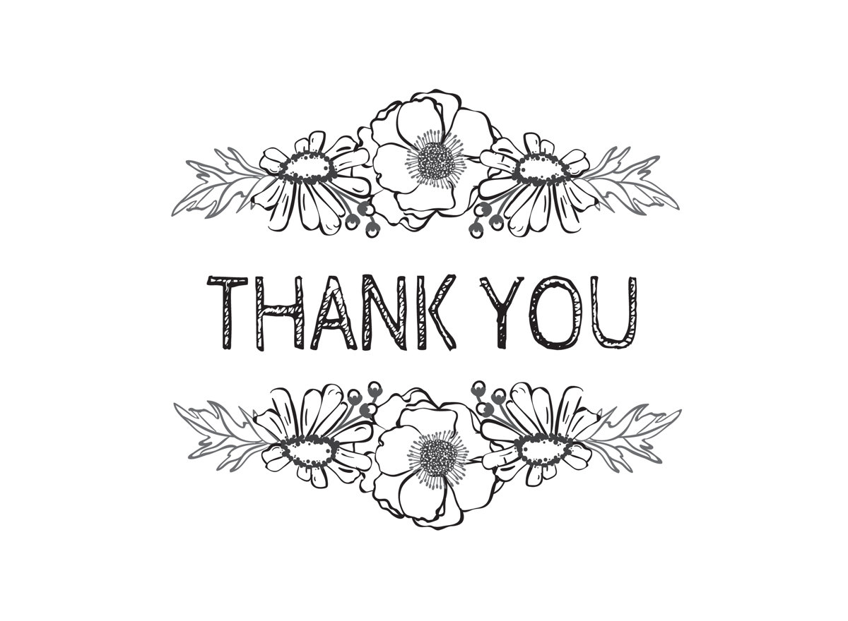 Free Printable Thank You Cards Black And White Printable Templates Free Thank You Cards Print