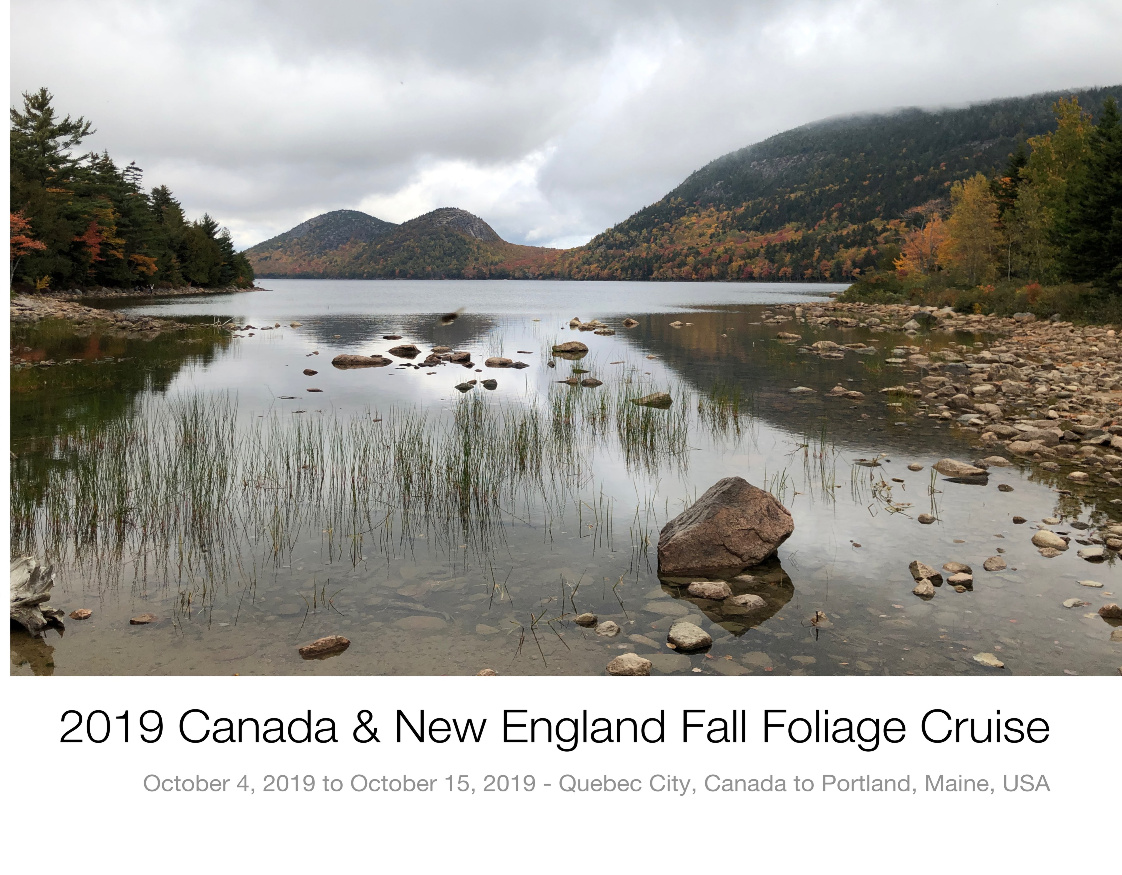 2019 Canada and New England Fall Foliage Cruise