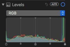 Apple Photos Image Levels Editor