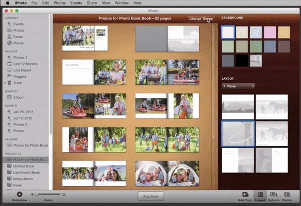 change iphoto library